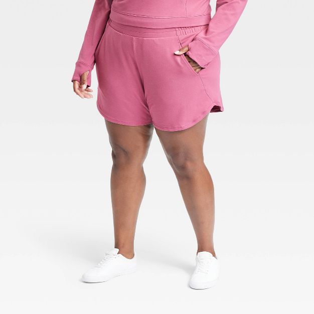 Women's Plus Size Ultra Value Mid-Rise French Terry Shorts - All in Motion™ | Target