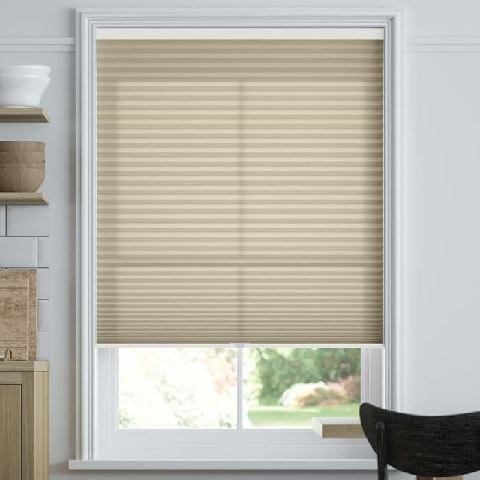 SelectBlinds Cordless Light Filtering Cellular Shades No-Drill or Drill Mount Natural Light & Ene... | Amazon (US)