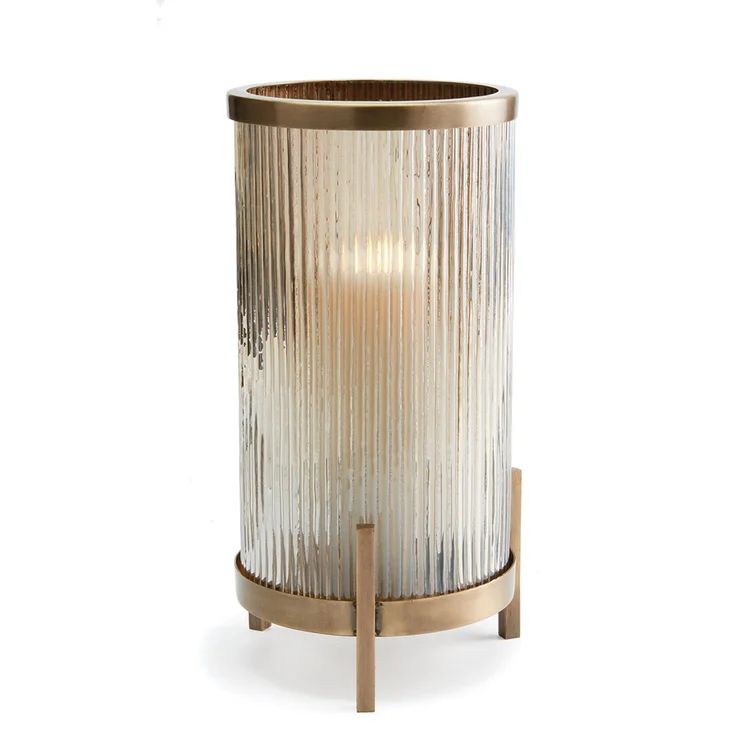Naja Vidal 12.75'' Brass/Glass Tabletop | Wayfair North America