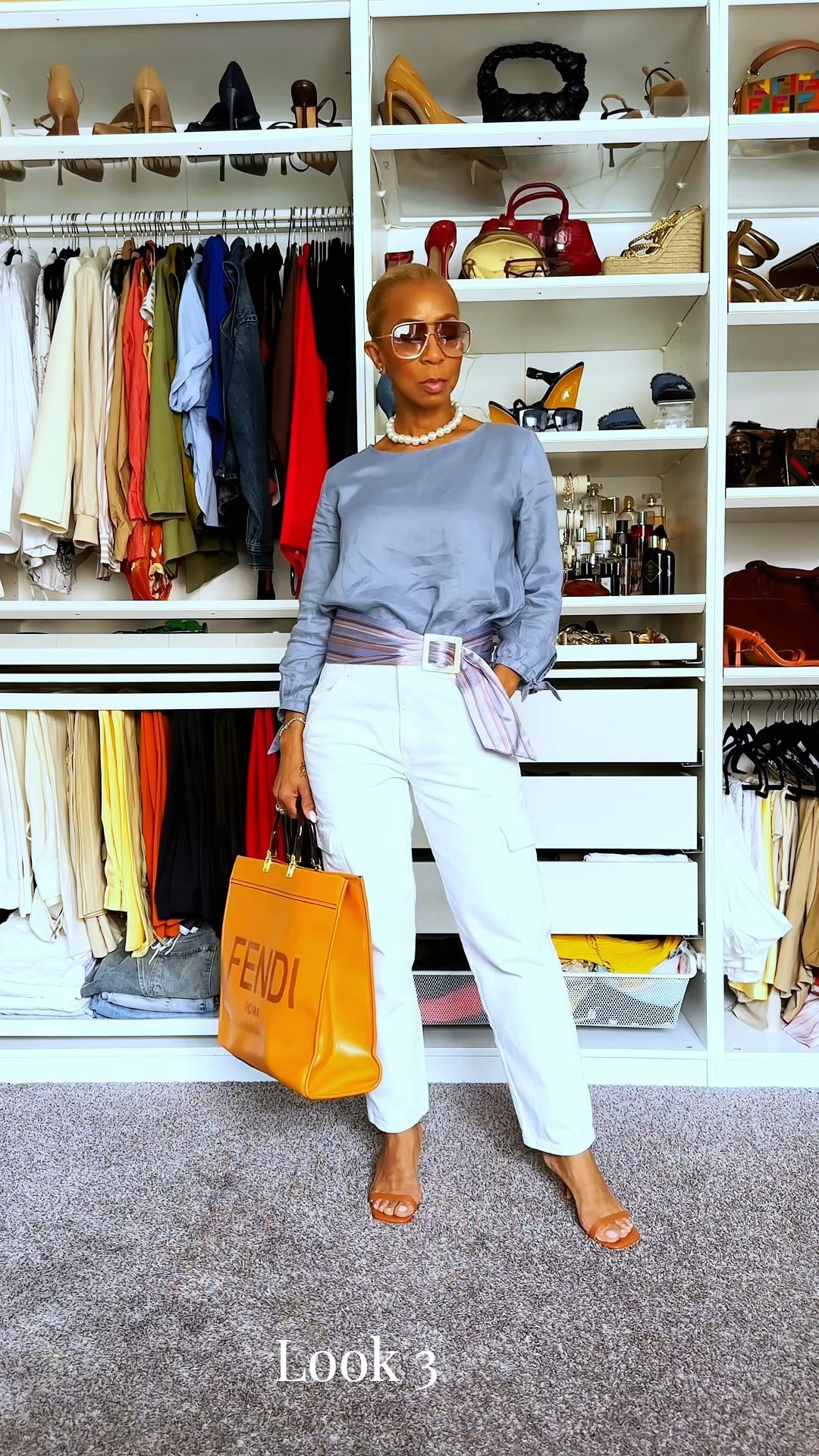 Accessories and simple styling elements can take your look to the next level. 
Which look is your vibe? 
Denim mule and natural ankle wrap sandal from Cosy Island: https://cosyisland.co/toribattieste48
Delicate two-toned pendant necklace, stud earrings, & tennis bracelet from Read Your Heart Jewelry Fiscount code TORI25: https://www.readyourheart.com/pages/bfcm-sale?utm_source=youtube&utm_campaign=kol 

Stacked eternity bands from EPI Jewelry Discount Cose TORI15: https://epijewelry.com/?ref=TORI15

Taupe sunglasses from Ferragamo

#LTKgrwm #LTKootd #LTKOver40