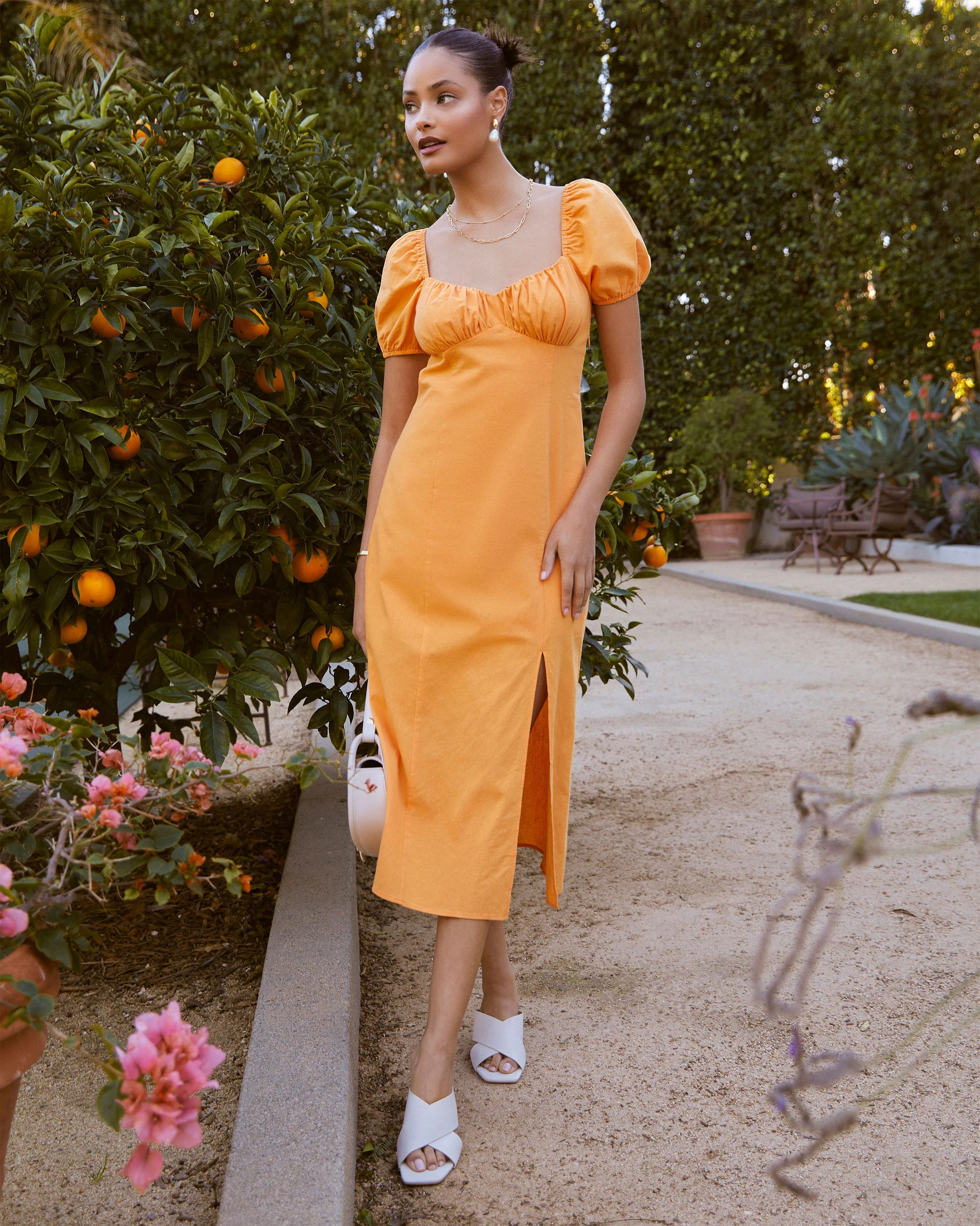 Noella Cotton Sweetheart Midi Dress | VICI Collection
