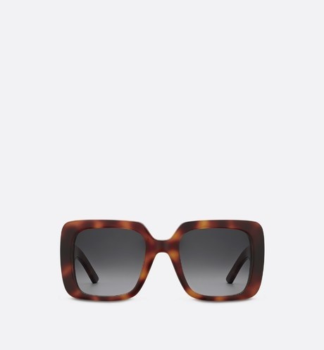 Brown Tortoiseshell-Effect Rectangular Sunglasses | Dior Beauty (US)