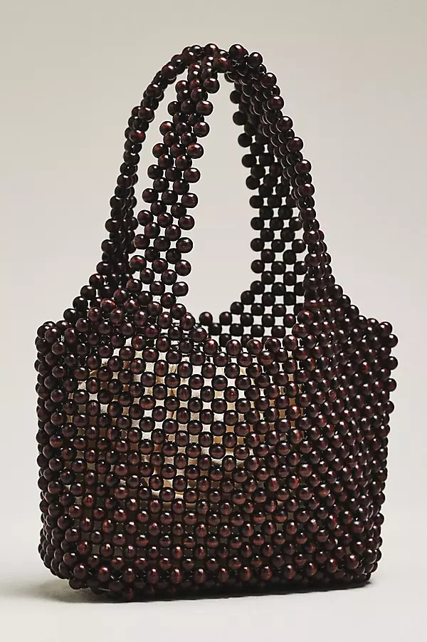 The Sonia Wood Bead Mini Slouchy Tote Bag | Anthropologie (US)