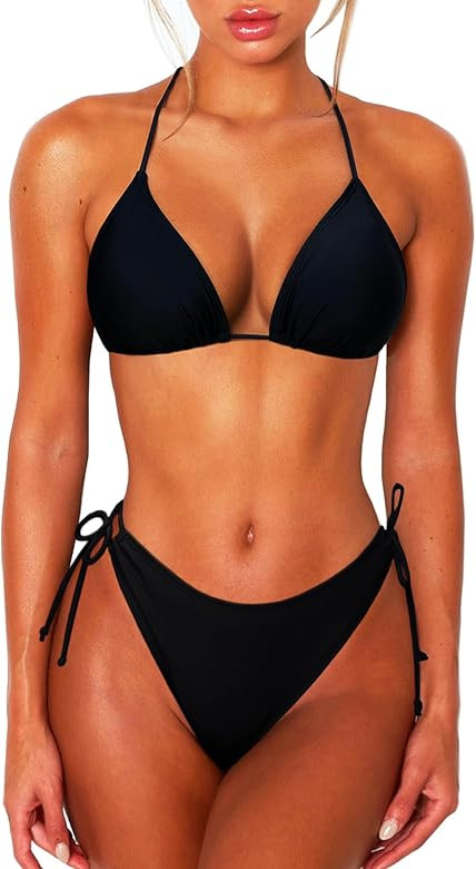 OZICERD 2 Piece Bathing Suits for Women Sexy Swimsuits String Bikini Tops Full Coverage Bottoms B... | Amazon (CA)