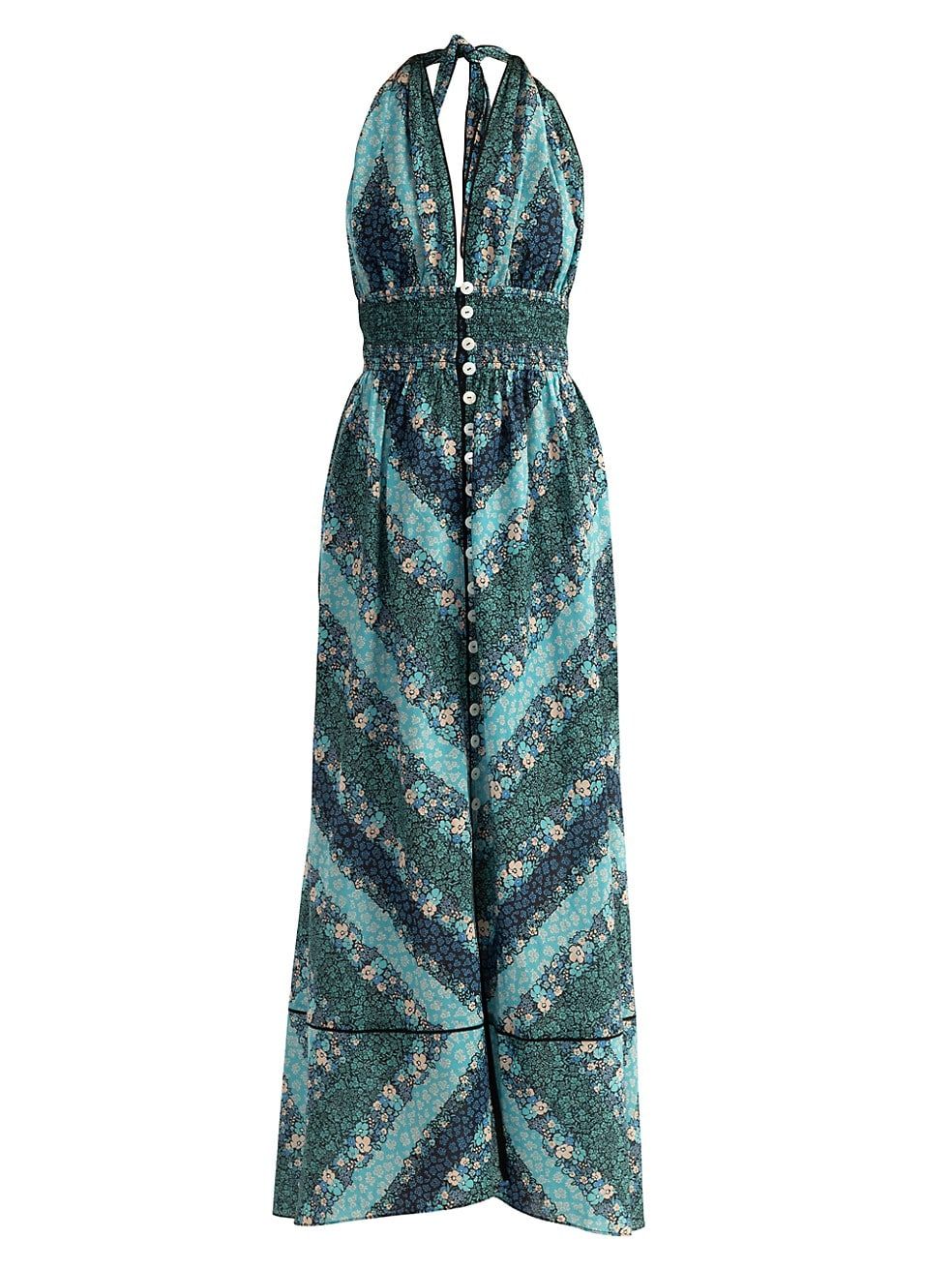Smocked Halter Maxi Dress | Saks Fifth Avenue