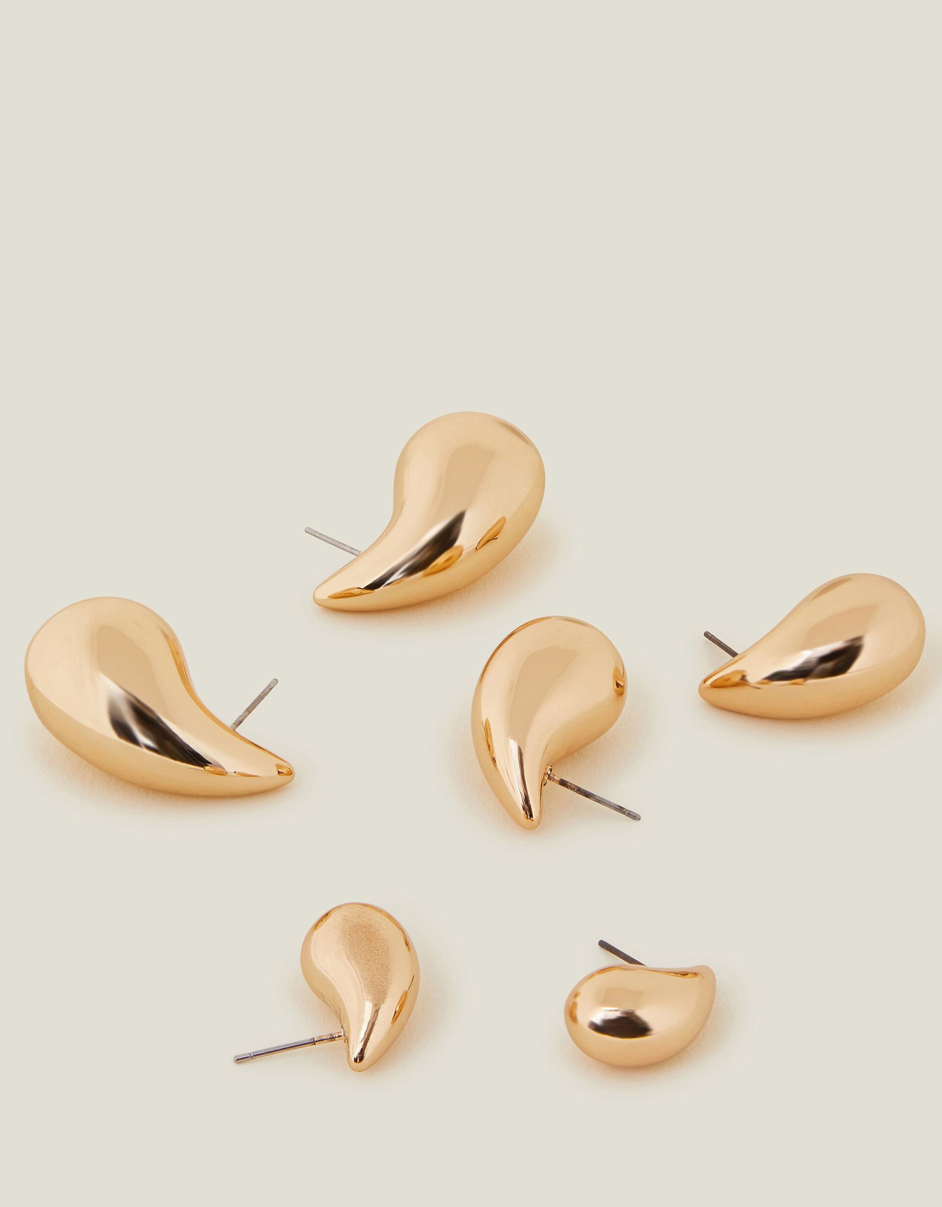 3-Pack Drop Curve Earrings | Accessorize (Global)