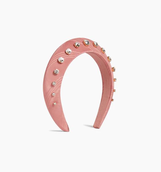 The Jeweled Halo Headband - Pink Moiré | Hill House Home