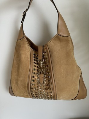 Gucci Jackie Studded Suede Bag | eBay US