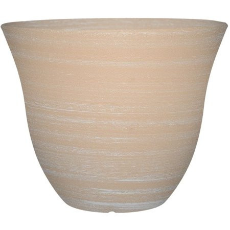Classic Home and Garden Indoor/Outdoor Round Honeysuckle Resin Flower Pot Planter, Beige, 15" | Walmart (US)