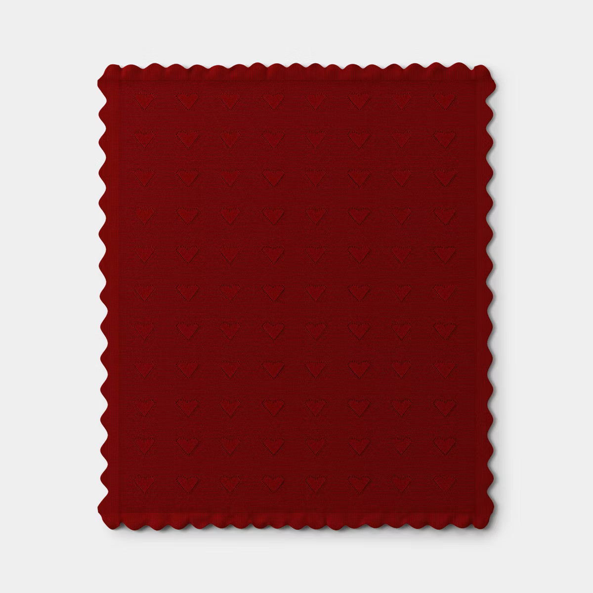 Heart Knit Throw with Scalloped Trim - Threshold™ | Target