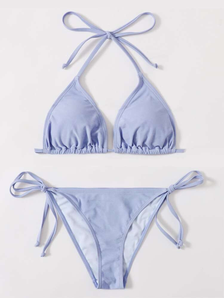 Triangle Tie Side Bikini Swimsuit | SHEIN