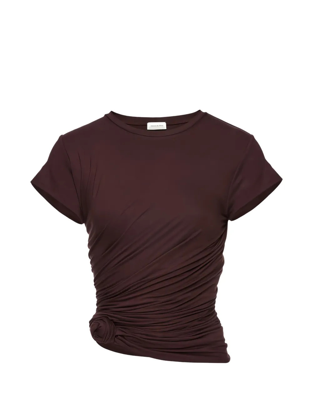 Magda Butrym knotted T-shirt - Brown | Farfetch Global
