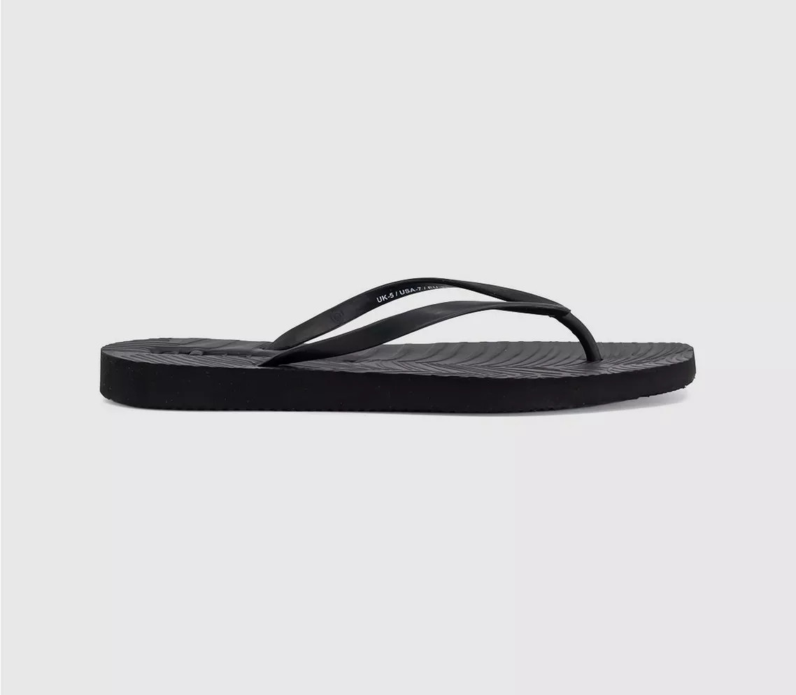 Sleepers Tapered Flip Flops Black - Women’s Sandals | Office Shoes (UK)