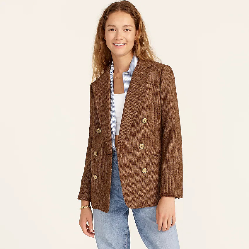 Bristol blazer in hazelnut English wool herringbone | J. Crew US