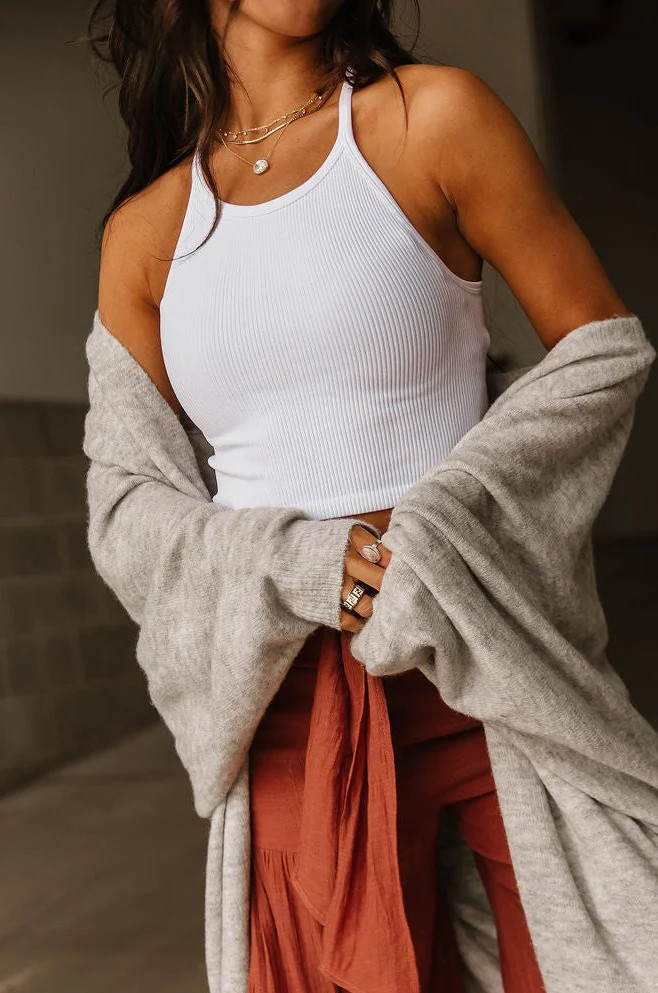 Knock Out Cropped Tank - White | Mindy Mae's Market