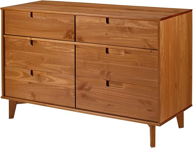 Delacora BDR6DSLDRCA WE-BDR6DSLDR Austin 52" Wide 6 Drawer Wood Mid-Century Modern Dresser | Amazon (US)