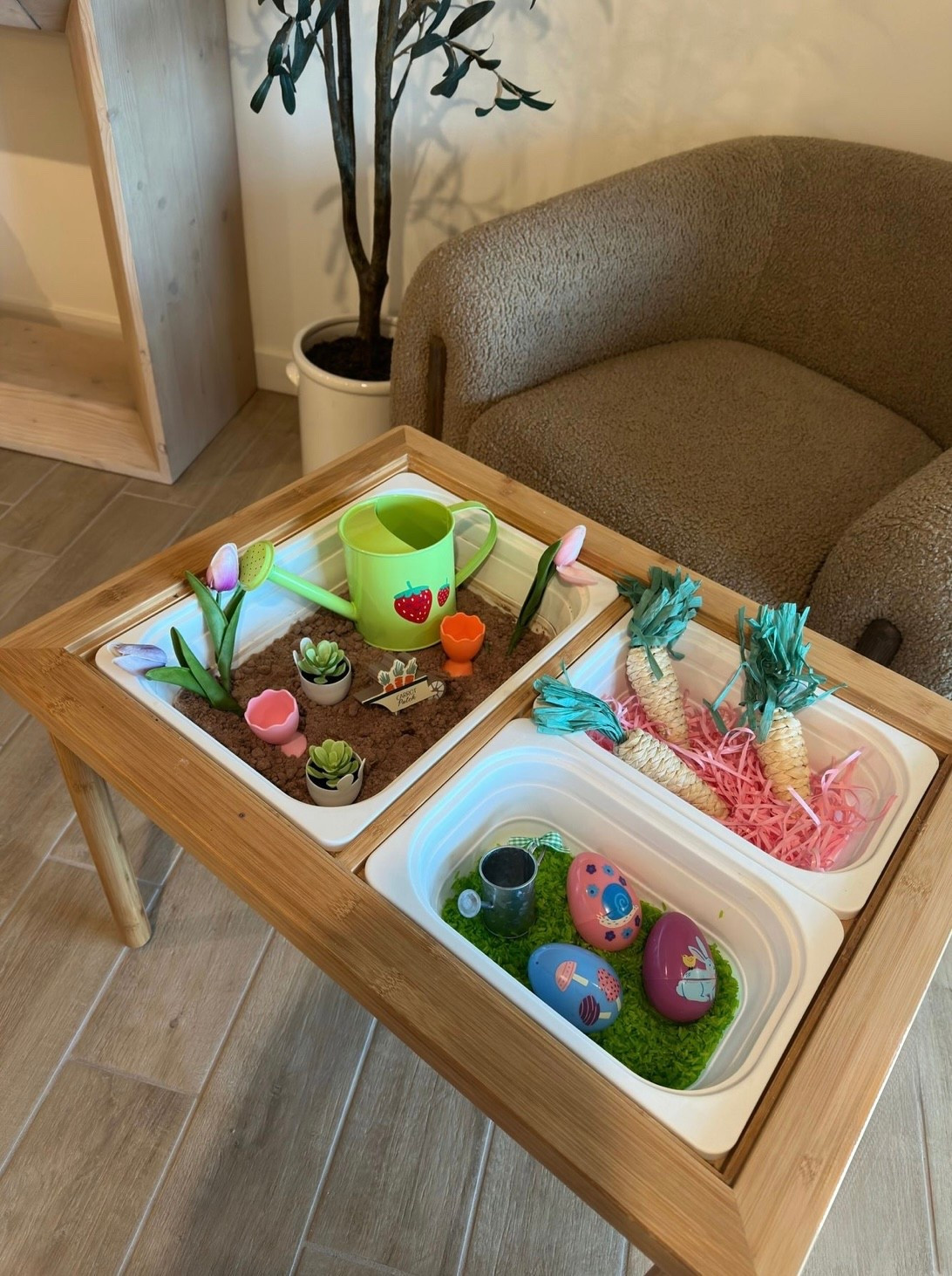Sensory bins are a fan favorite around our home! It can help add some extra magic during the holiday season. Here is an example of a spring/easter bin idea! 

Below I linked our table and an array of accessories. 🪏🌷🧡🥕

#LTKmomlife #LTKSpringSale #LTKKids