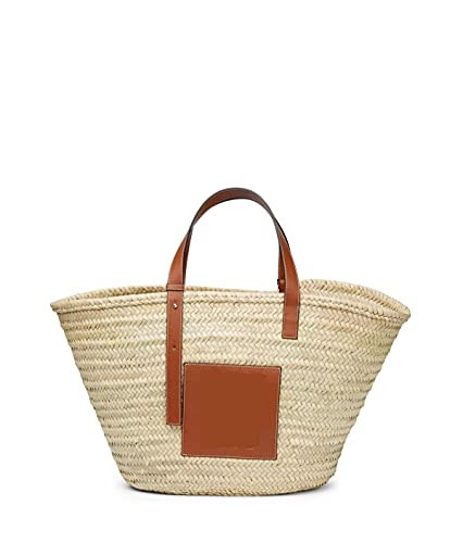 LIANYG Woman's Straw Bag Beach Bag Straw Bags Women Summer Handbag Travel Palm Basket Tote Carrycot (Color : Big brown, Size : Natural) | Amazon (UK)