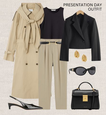 Presentation day outfit 👩🏼‍💻

Read the size guide/size reviews to pick the right size.

Leave a 🖤 to favorite this post and come back later to shop

Work outfit, workwear, office outfit, trench coat, bodysuit, short cropped jacket, cropped blazer, black belt, slingbacks, demellier, celine sunglasses, tote bag, hand bag, 

#LTKworkwear #LTKstyletip #LTKSeasonal