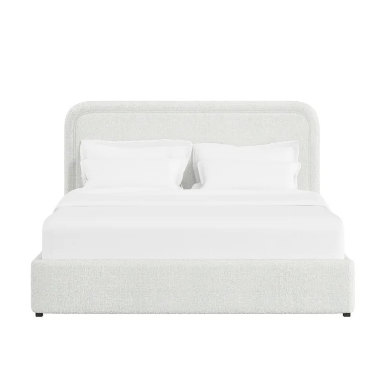 Better Homes & Gardens Juliet Queen Boucle Platform Bed, Ivory - Walmart.com | Walmart (US)
