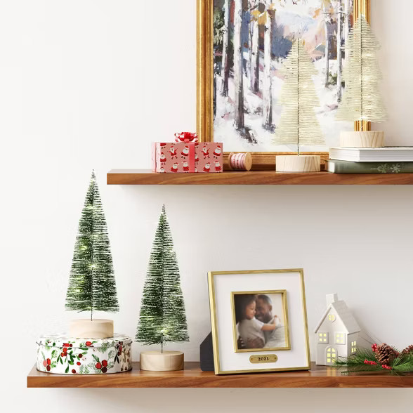 LED 2pk Christmas Tiered Bottle Brush Trees - Threshold™ | Target