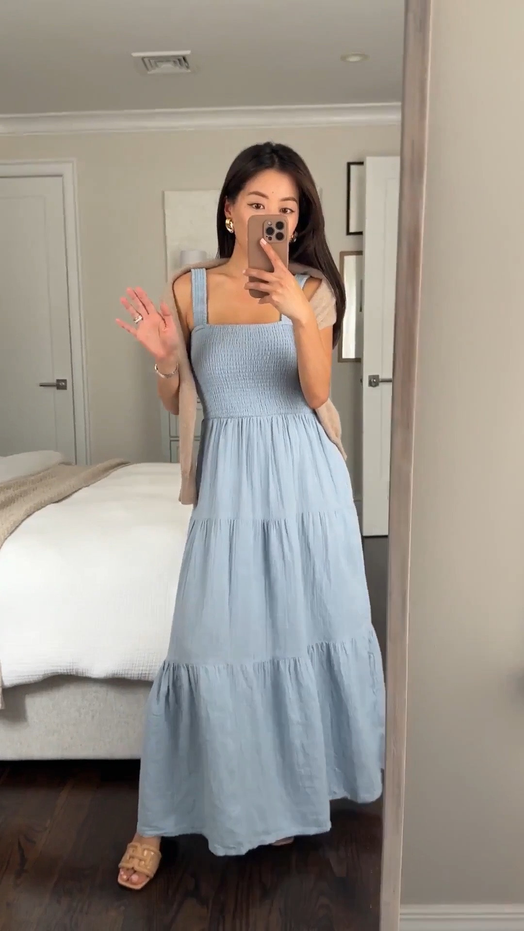 Video shows regular sizing but I just tried the new petite sizing and it’s absolutely perfect! It’s about 2 inches shorter and great on me with flats. 

• Quince 100% organic cotton gauze dress xs. Fab in red as well!

breathable, light and airy, has pockets. Fabric is very soft against the skin. 

• Over the shoulders: shrunken cashmere crewneck sweater in oatmeal xs

Summer dresses, petite friendly, summer outfits

#LTKmomlife #LTKSeasonal #LTKPetite