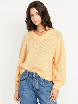 Cozy Cropped V-Neck Sweater | Old Navy (US)