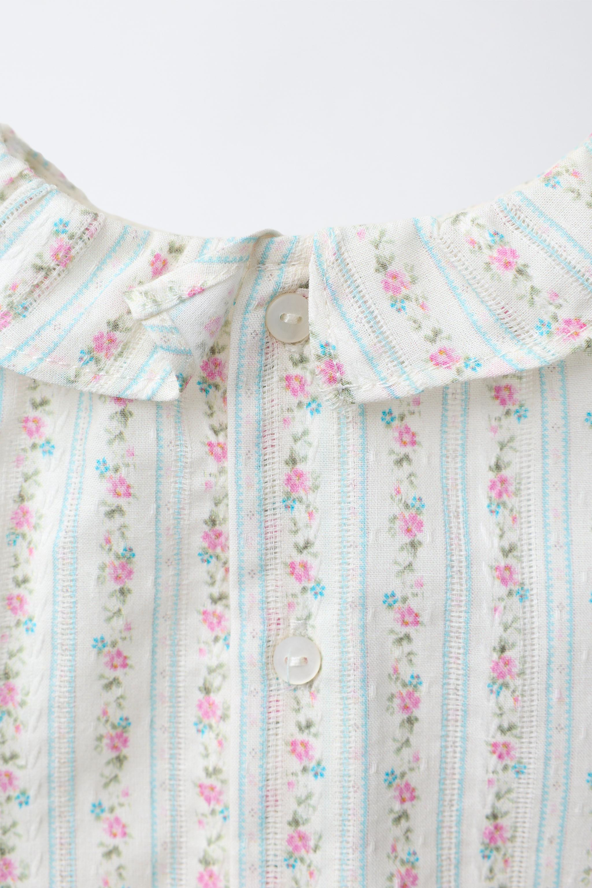 FLORAL SHIRT AND BLOOMERS SET | Zara US