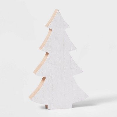 Thick Wood 4 Branch Christmas Tree Decorative Figurine - Wondershop™ | Target