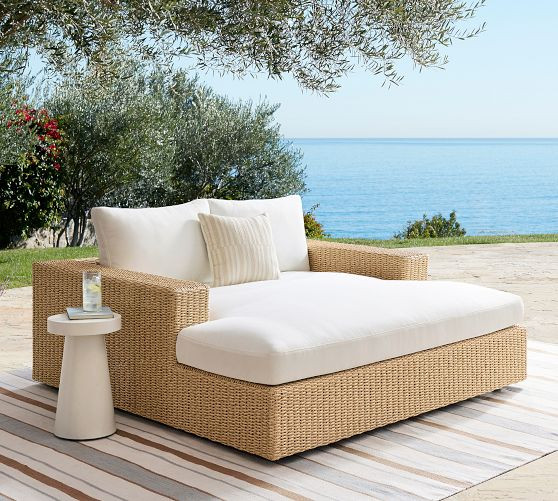 Kostas Wicker Outdoor Daybed | Pottery Barn (US)