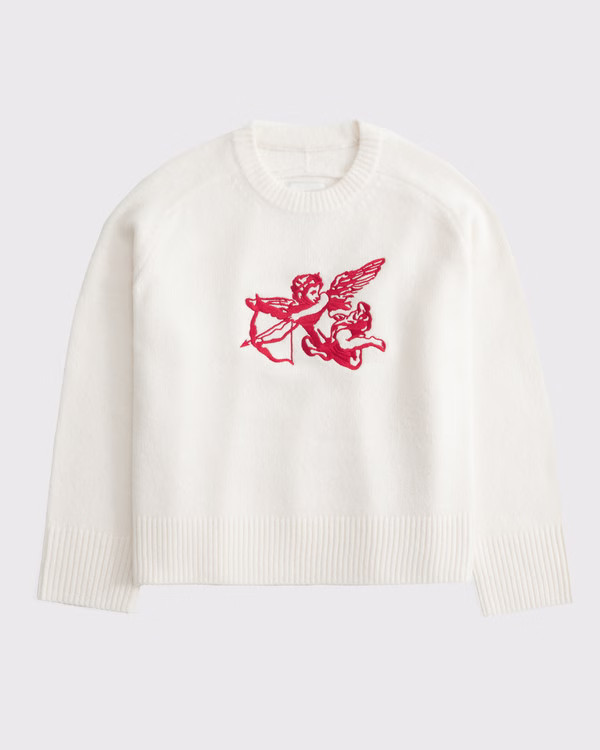Women's The A&F Madeline Cupid Crew Sweater | Women's Tops | Abercrombie.com | Abercrombie & Fitch (US)