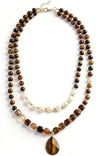 Yomisa Boho Beaded Layered Necklaces for Women, 2/3/4 Layer Pendant Choker | Amazon (US)