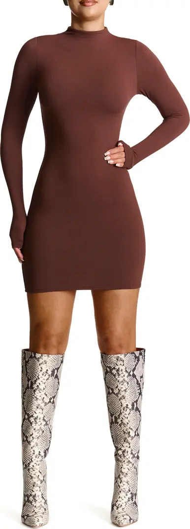 Naked Wardrobe Figure It Out Long Sleeve Body-Con Minidress | Nordstrom | Nordstrom