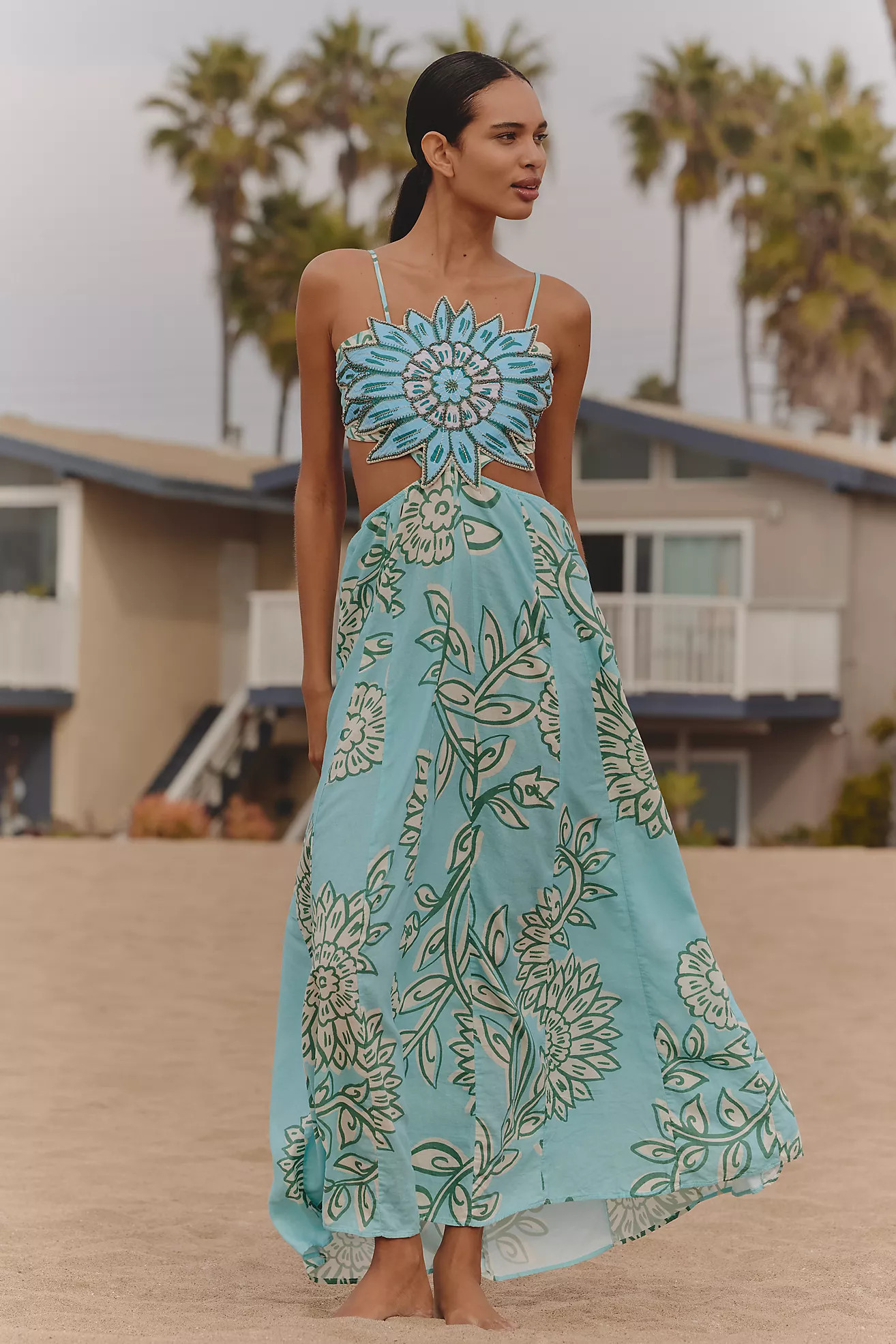 Maaji Owen Linen Cutout Dress | Anthropologie (US)