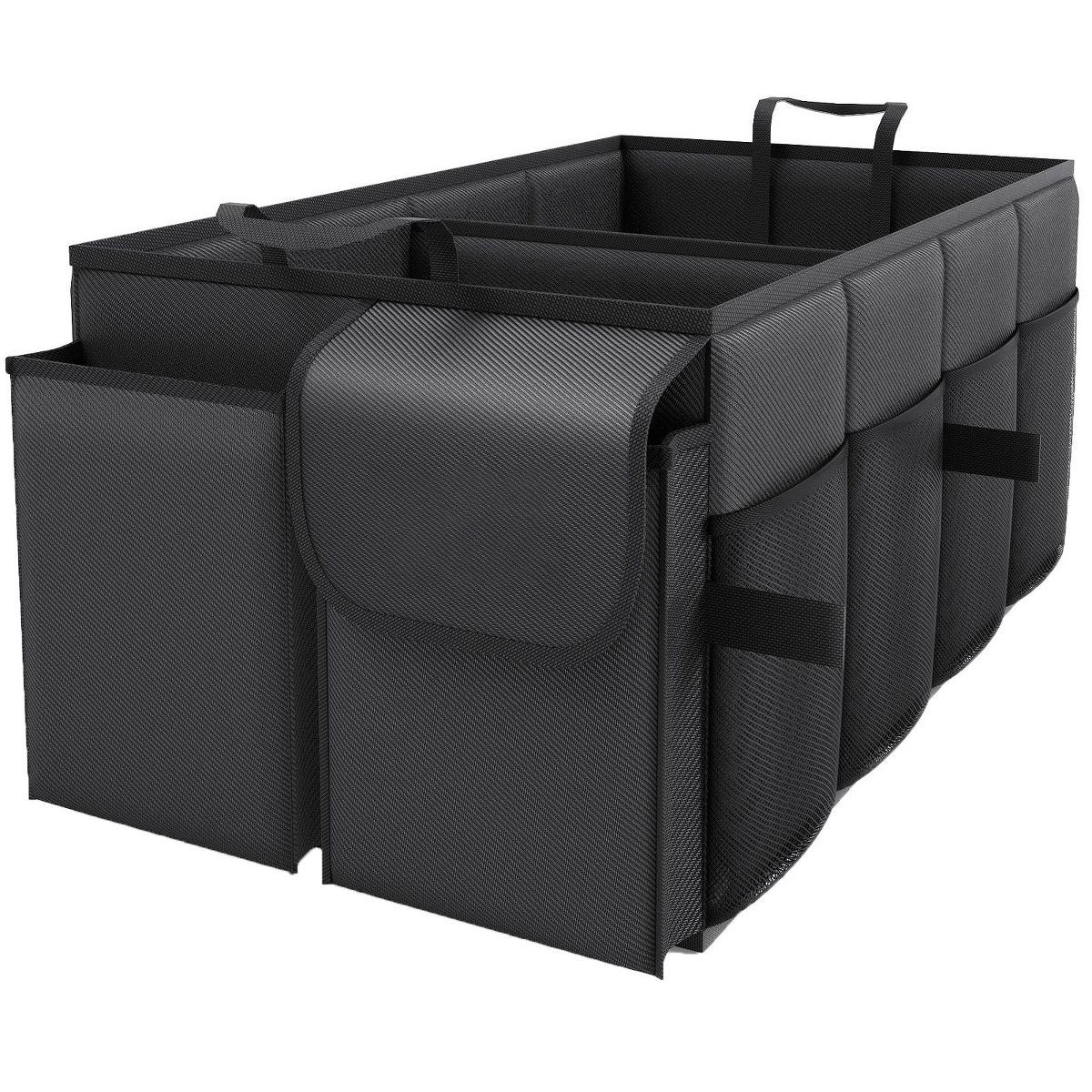 Itopfox Foldable Car Trunk Organizer with 2 Compartments & 6 Mesh Pockets, Sturdy SUV & Sedan Sto... | Target