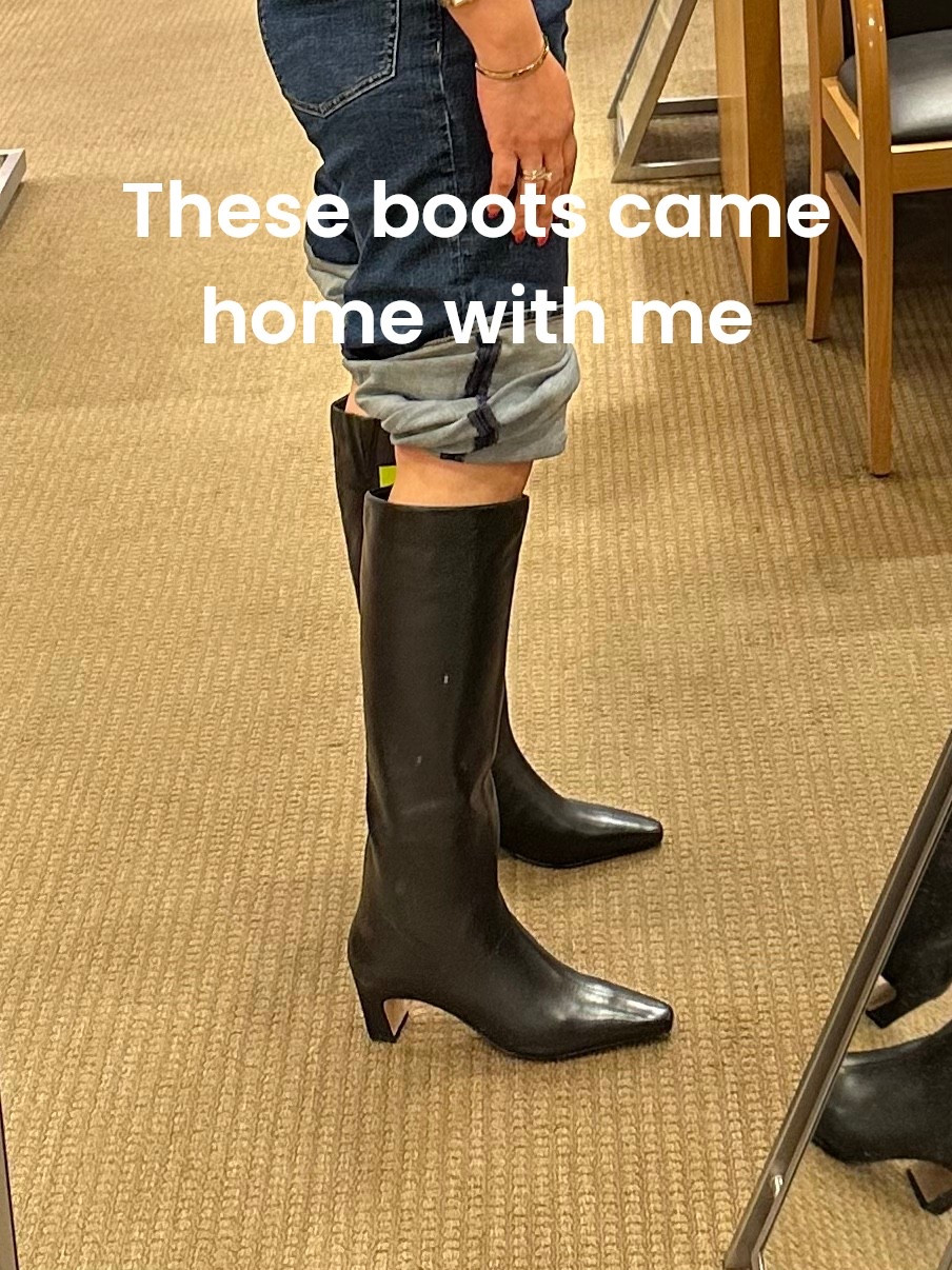 These boots came home with me 🙂

#LTKootd #LTKMidsize #LTKGiftGuide