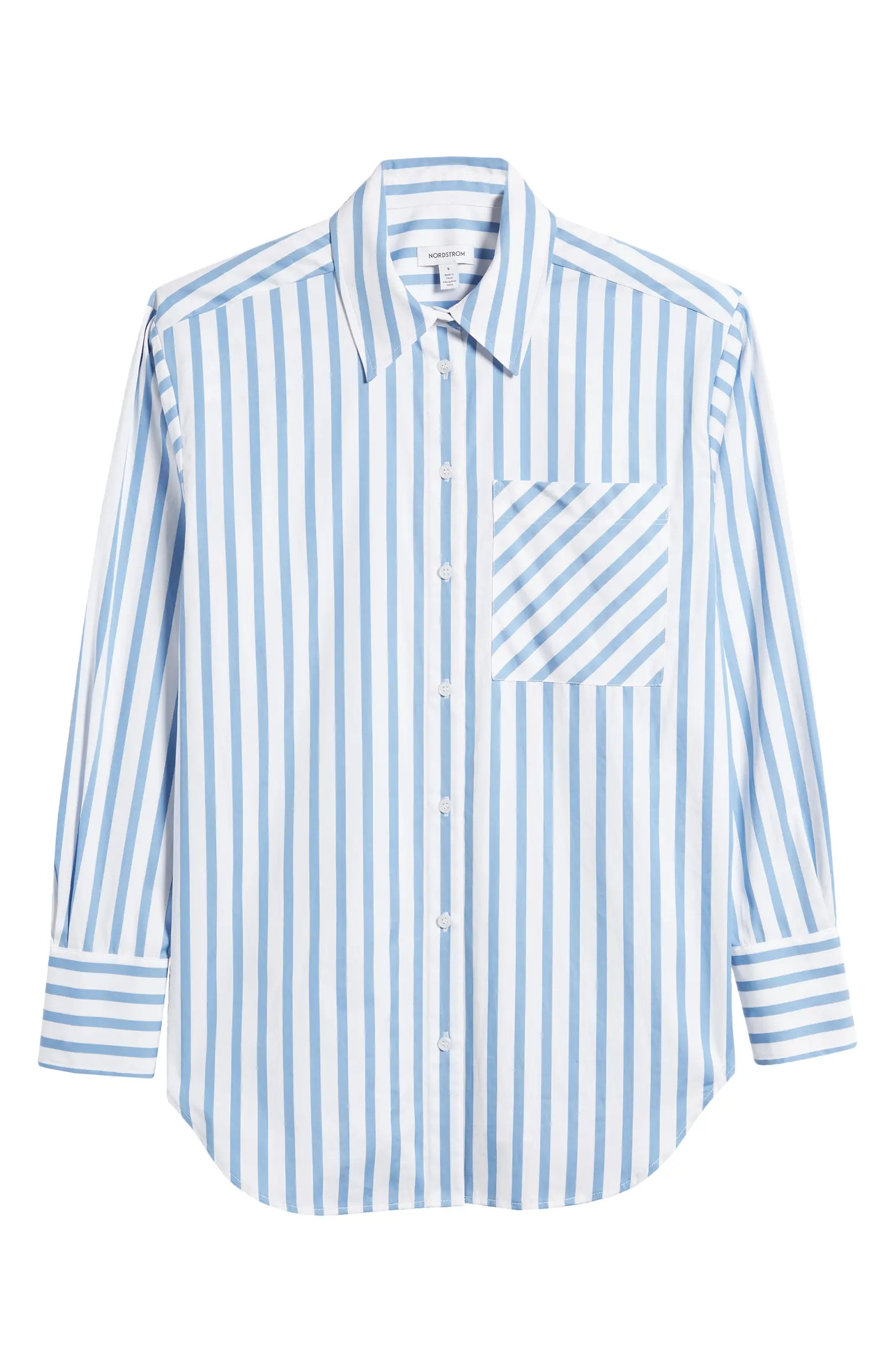 Nordstrom Stripe Long Sleeve Cotton Button-Up Shirt | Nordstrom | Nordstrom