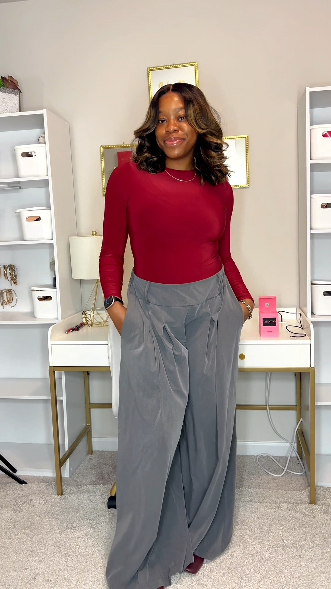 Outfit of the Day - Office Edition 

Top and Bottom are Boohoo
Fragrance is Valentino Born in Rom
Shoes are Old Navyy

#LTKMidsize #LTKBeauty #LTKgrwm