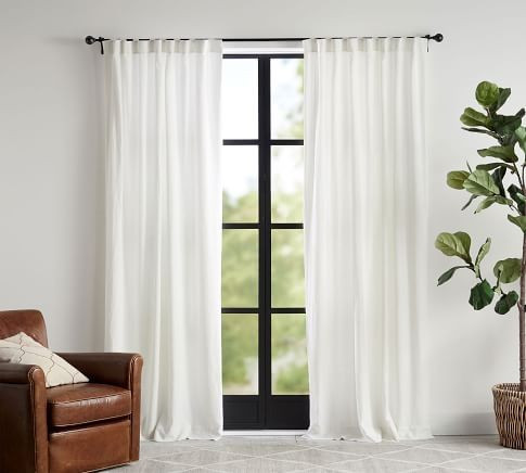 Emery Linen Blackout Curtain | Pottery Barn (US)