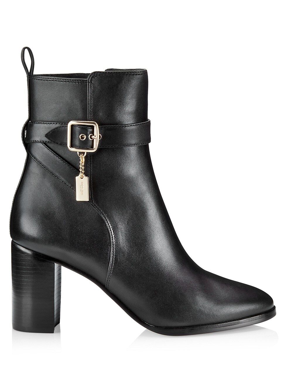 COACH Olivia Leather Ankle Booties | Saks Fifth Avenue