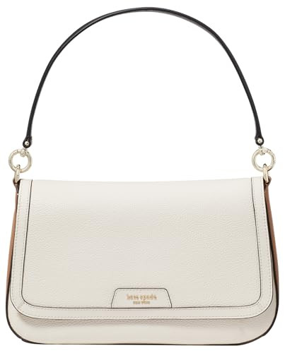 kate spade new york Hudson Colorblocked Pebbled Leather Flap Shoulder Bag, Parchment Multi | Amazon (US)