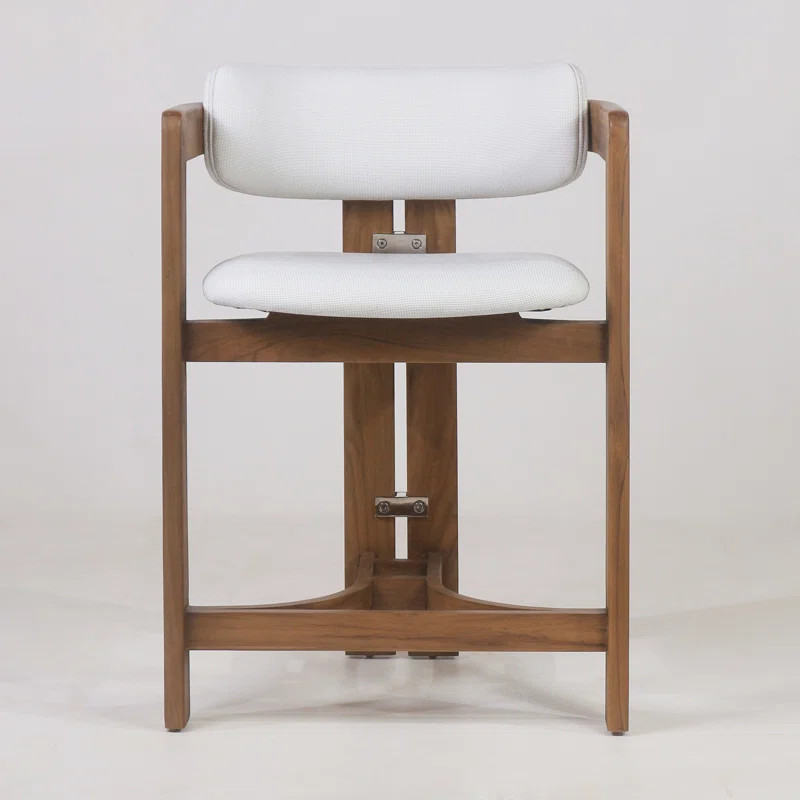Ivy Bronx Pamplona Teak Lariana Outdoor Counter Stool & Reviews | Wayfair | Wayfair North America