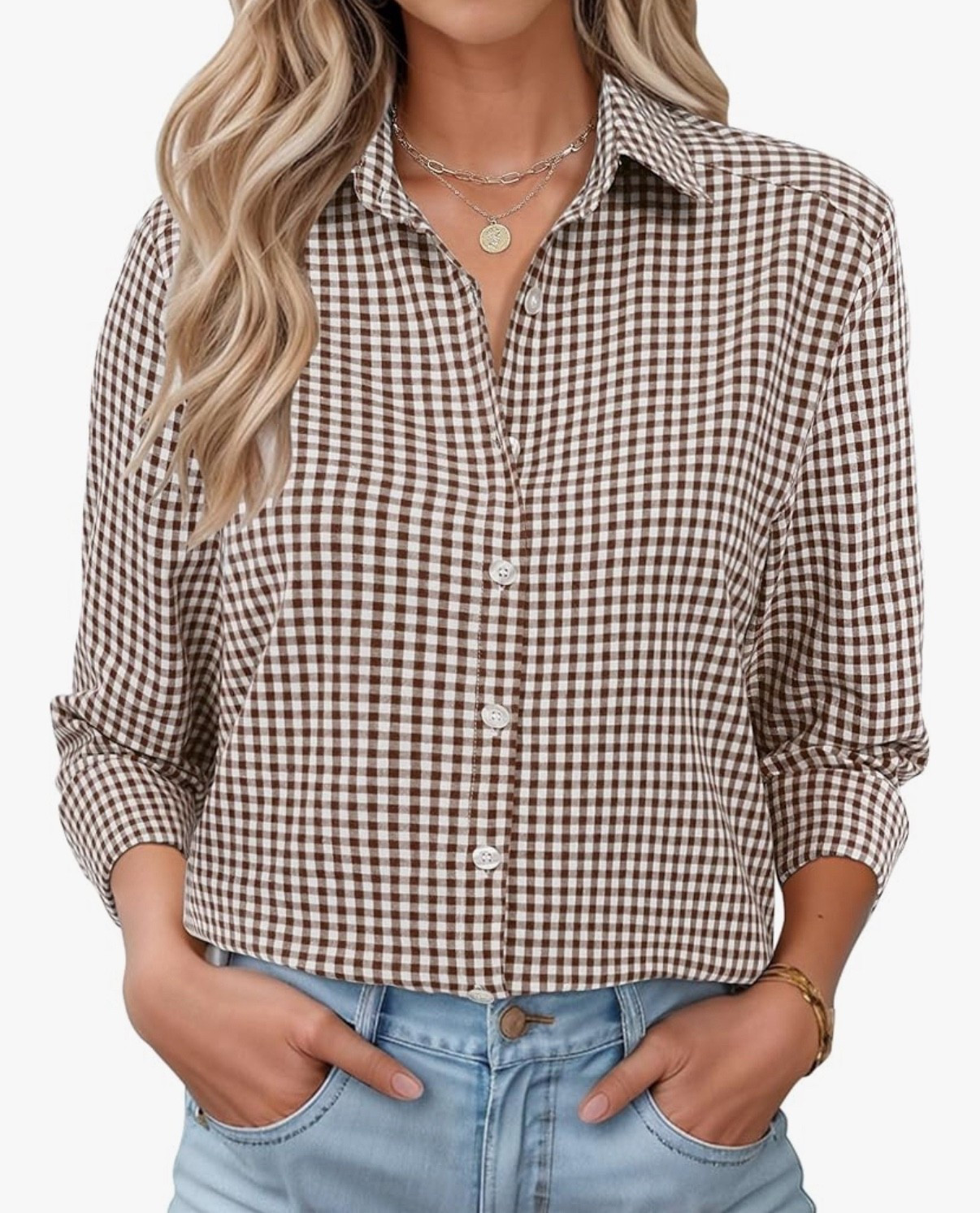 Amazon gingham shirt 

#LTKFindsUnder50 #LTKSaleAlert #LTKSeasonal