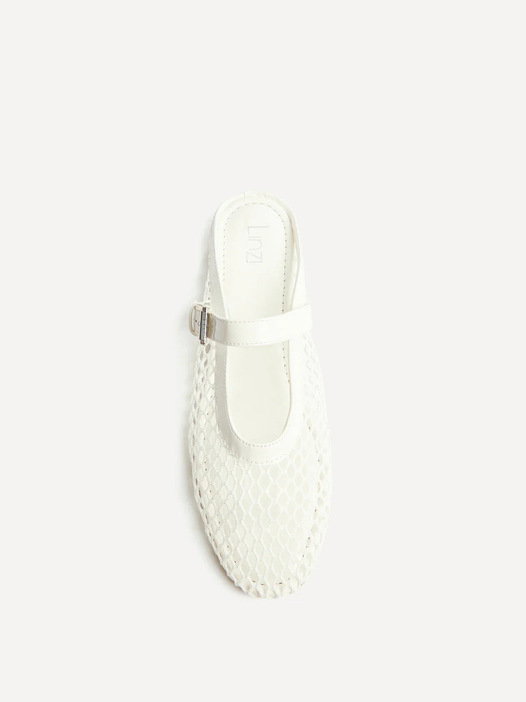 Anessa White Mesh Mules | Linzi Shoes