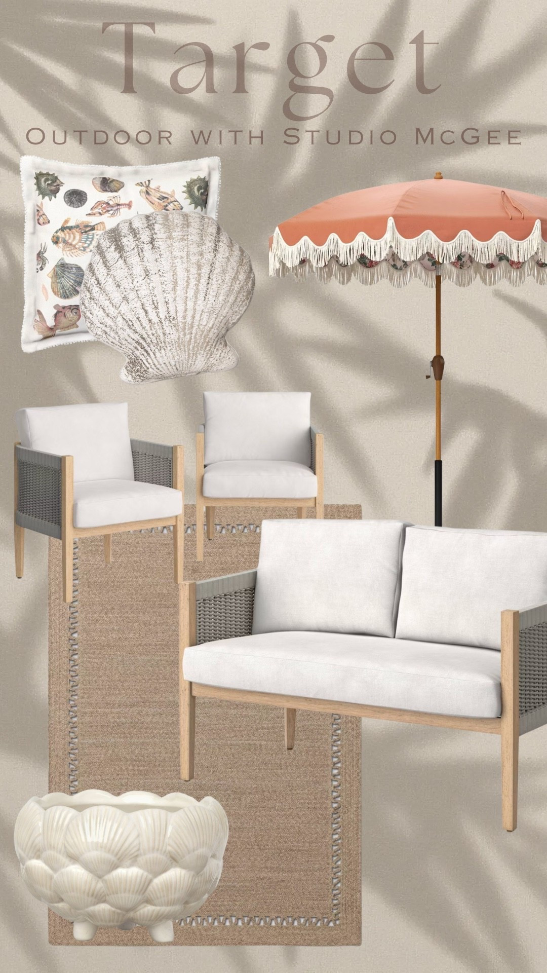 The new outdoor collection by Studio McGee @Target is soooo good!!! ☀️🐚🦞




#outdoorcollection #outdoordecor #outdoorfurniture #outdoorchair #outdoorpillows #planter #shelldecor #umbrella #outdoorumbrella #shellpillow #studiomcgee #target 

#LTKHome #LTKSeasonal