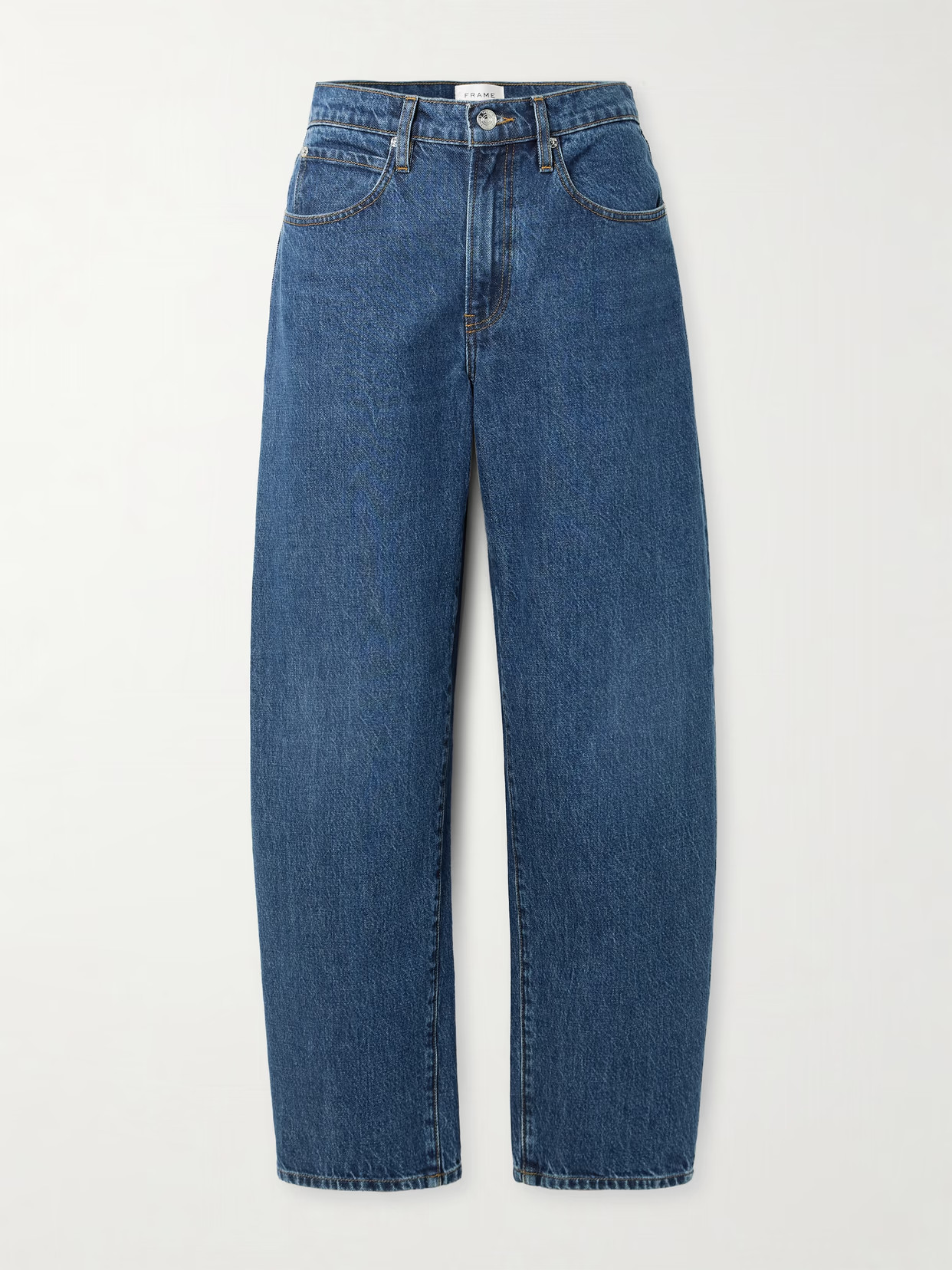 FRAME - Low Slung Barrel Boyfriend Jeans - Blue | NET-A-PORTER (US)