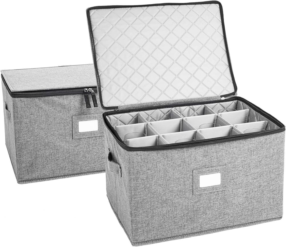 storageLAB China Storage Containers, Containers for Organizing, Hard Shell Case, Felt Plate Divid... | Amazon (US)