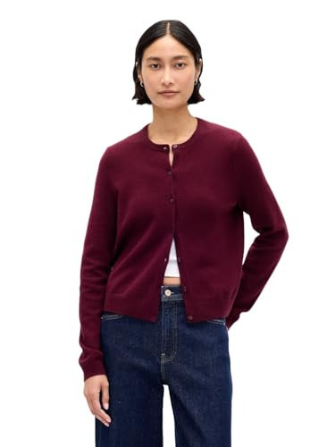 GAP Womens Cashsoft Cropped Cardigan Tuscan Red XXL | Amazon (US)