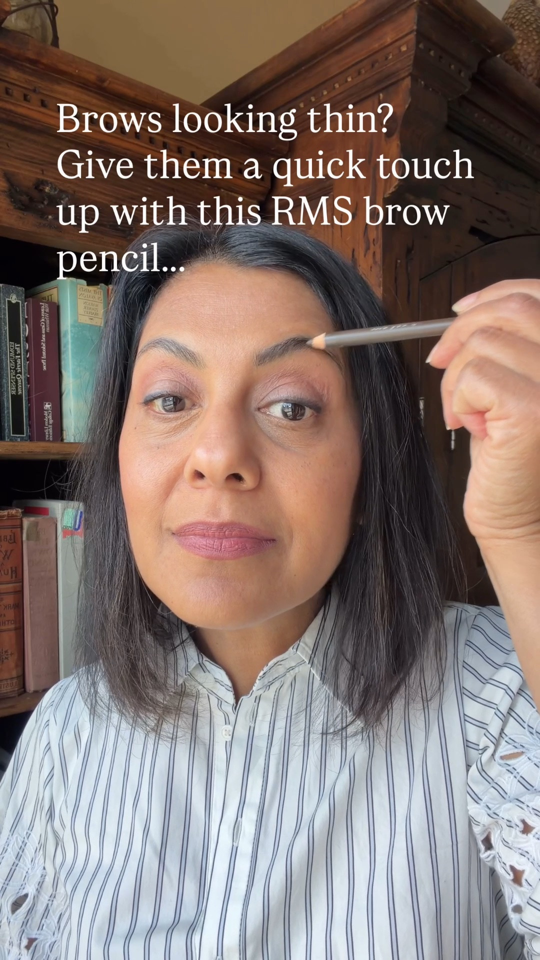 Once I reached midlife my brows started thinning, so I've been using this RMS brow pencil for a quick touch of color.  I'm also wearing the eyeliner and mascara.  💙 Nipa

#browpencil #cleanmakeup #cleanbeauty #rmsbeauty

#LTKOver40 #LTKSaleAlert #LTKBeauty