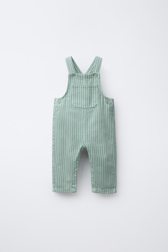 STRIPED TWILL OVERALLS | Zara US